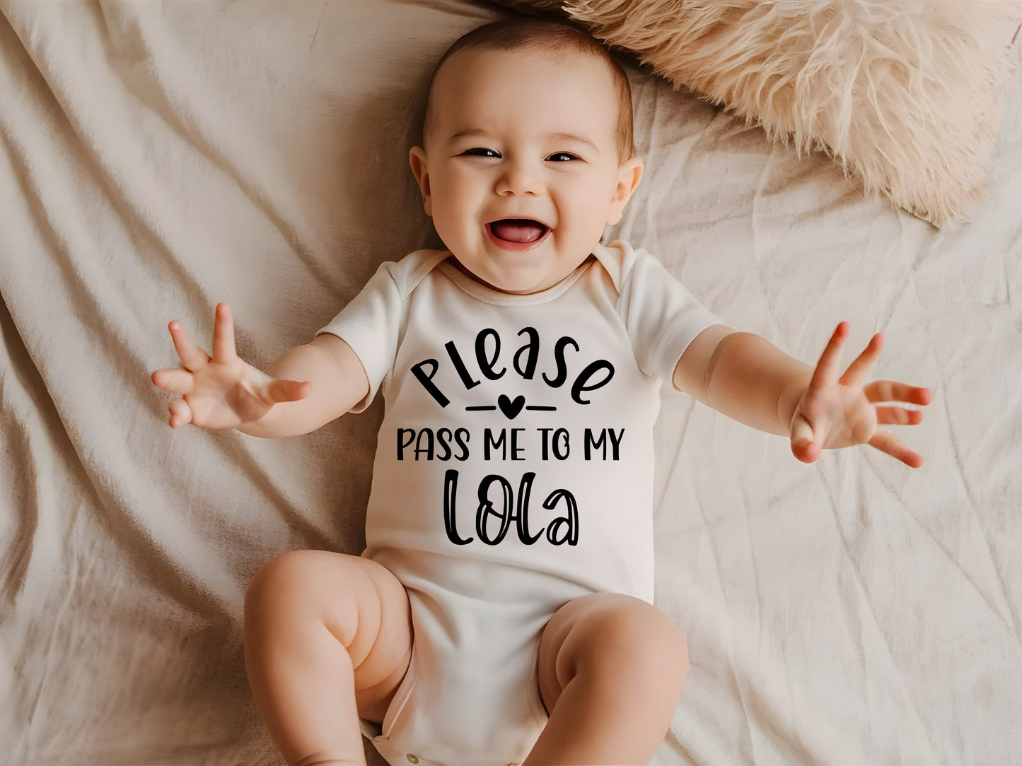 Please Pass Me To My Lola Baby Onesie