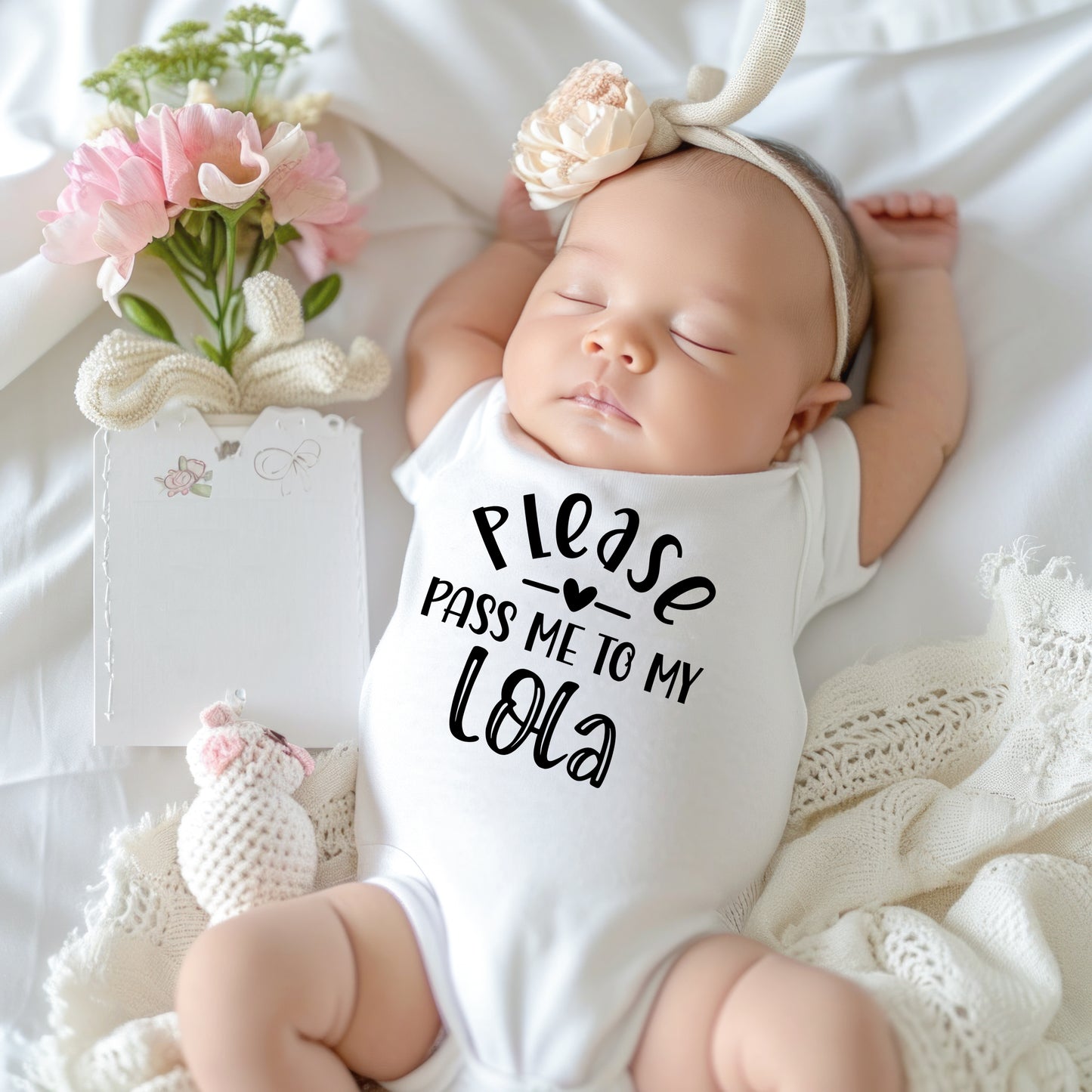 Please Pass Me To My Lola Baby Onesie