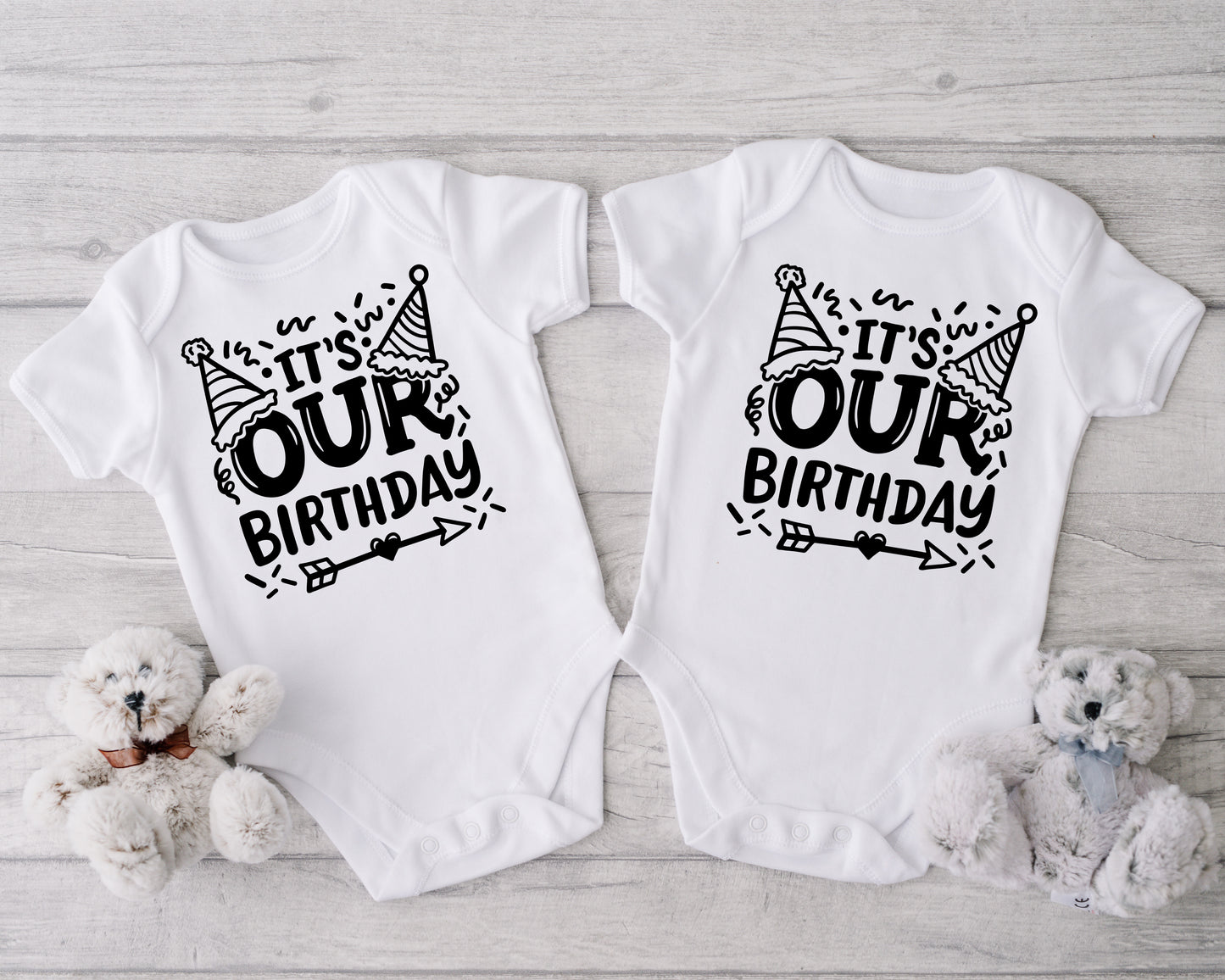 It's Our Birthday Twin Onesie® Set