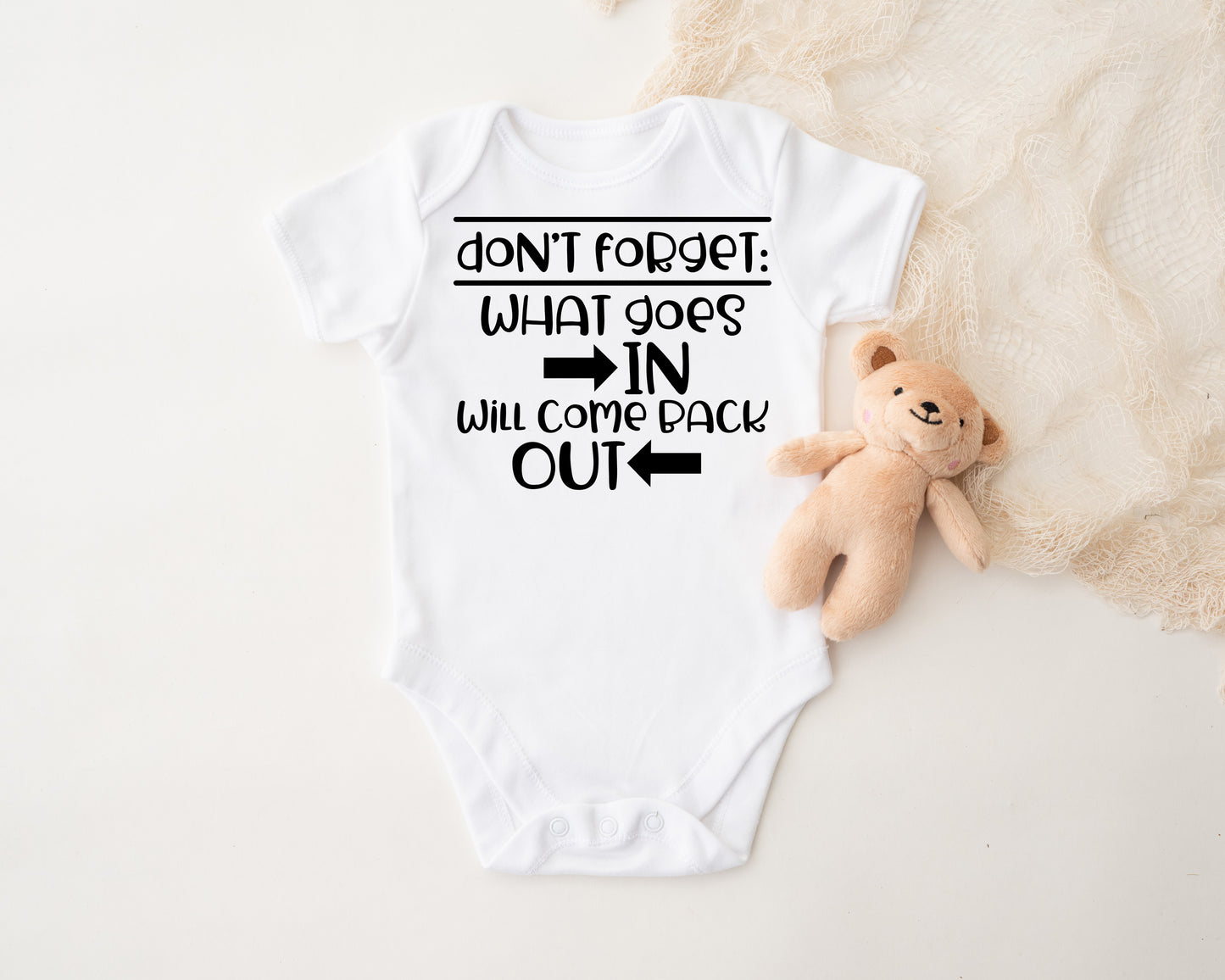 Don't Forget What Goes In Will Come Back Out Onesie®