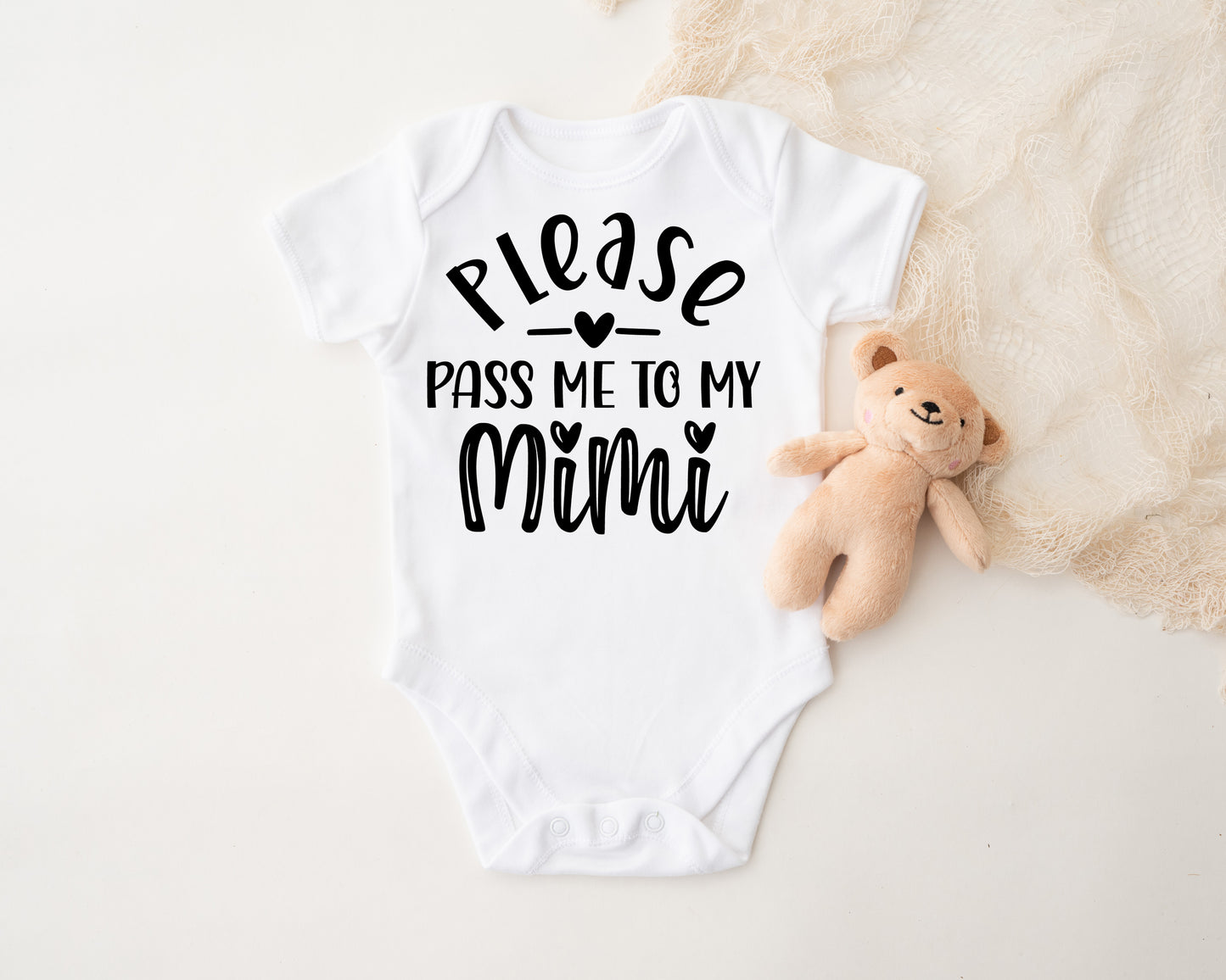 Please Pass Me To My Mimi Baby Onesie