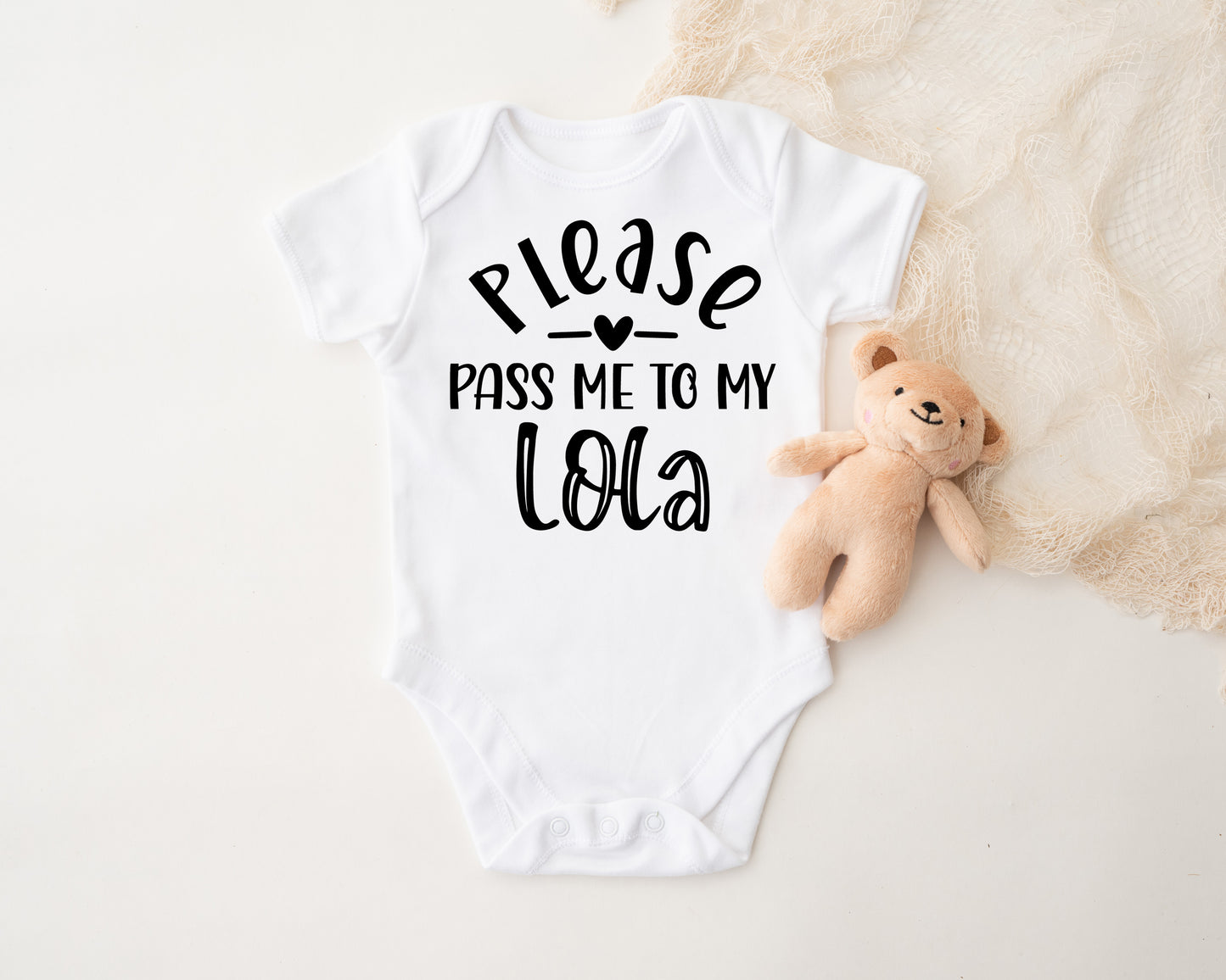 Please Pass Me To My Lola Baby Onesie