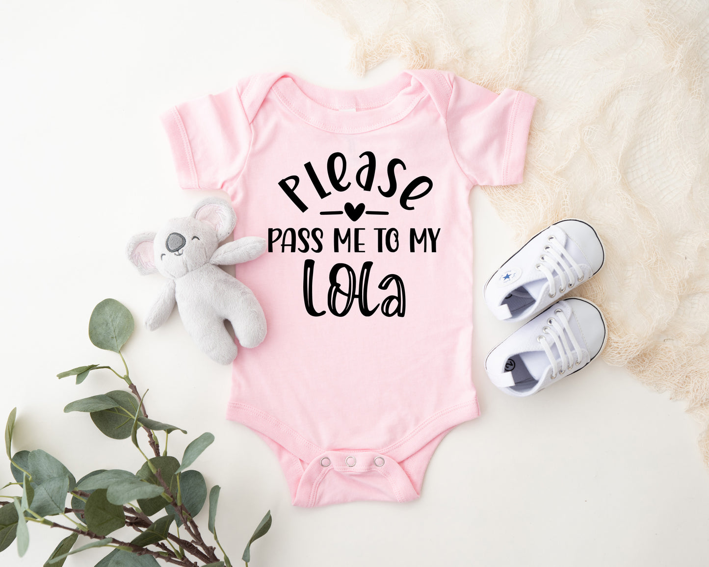 Please Pass Me To My Lola Baby Onesie