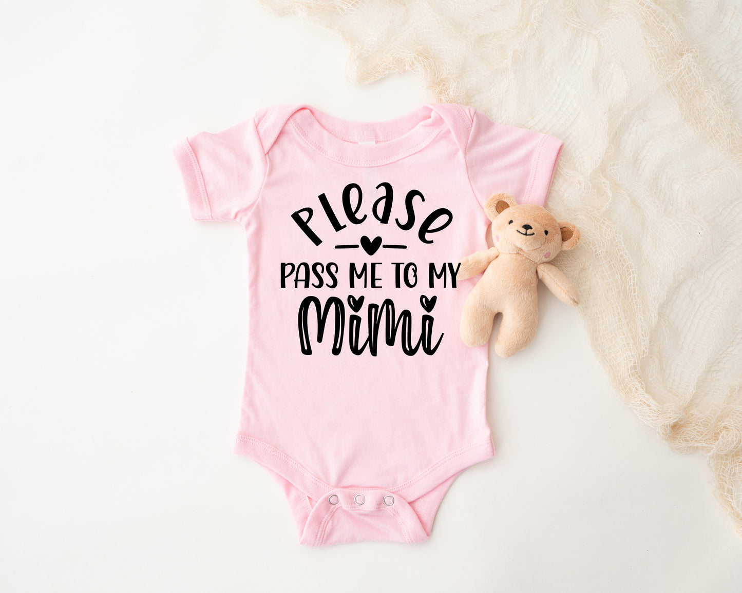 Please Pass Me To My Mimi Baby Onesie