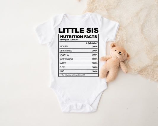 Little Sis Nutrition Facts Onesie®