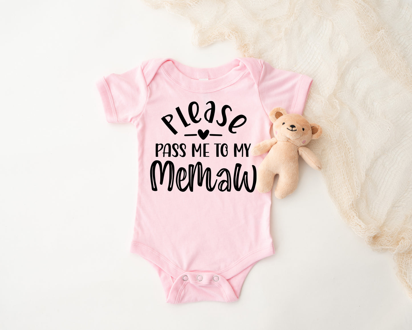 Please Pass Me To My MeMaw Baby Onesie